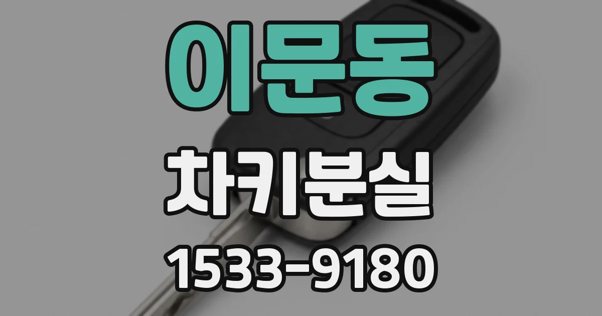 이문동 차키분실
