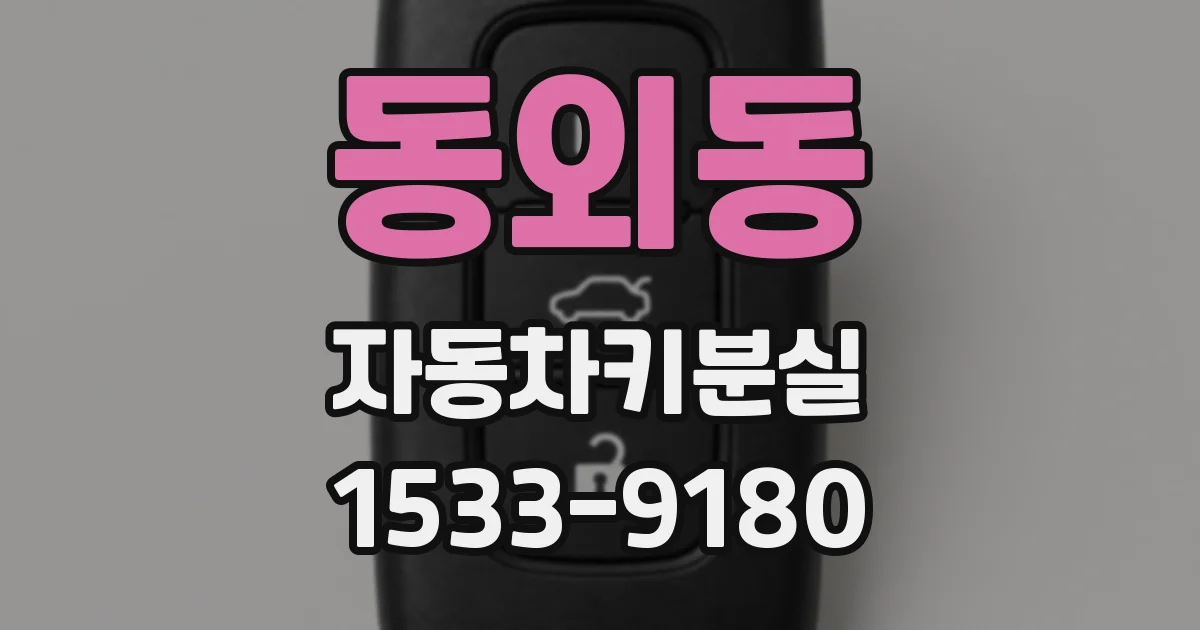 동외동 자동차키분실