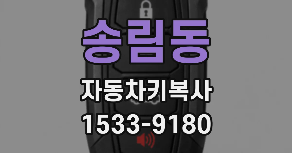 송림동 자동차키복사
