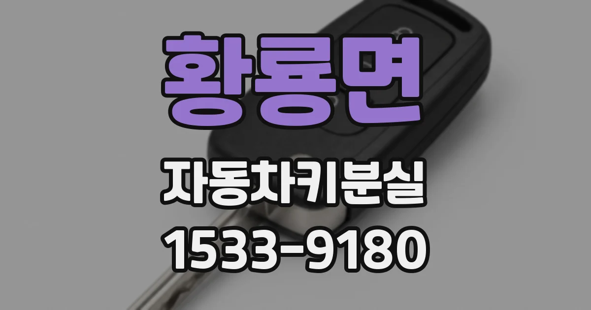황룡면 자동차키분실