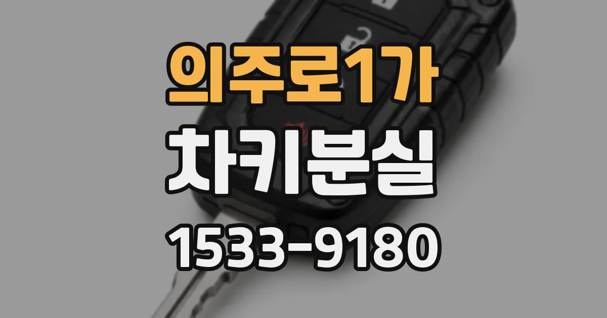 의주로1가 차키분실