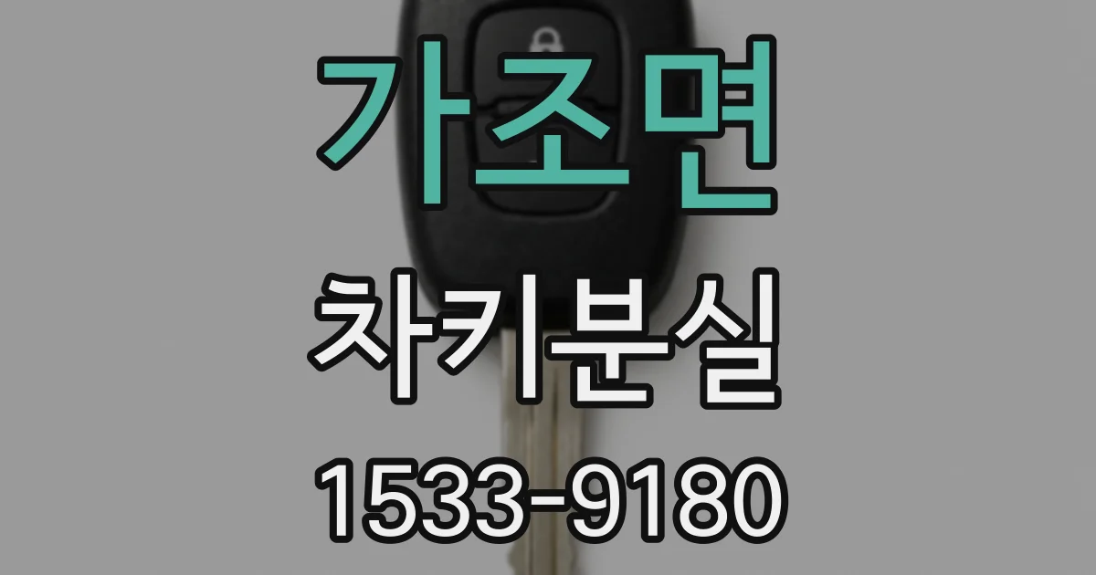 가조면 차키분실
