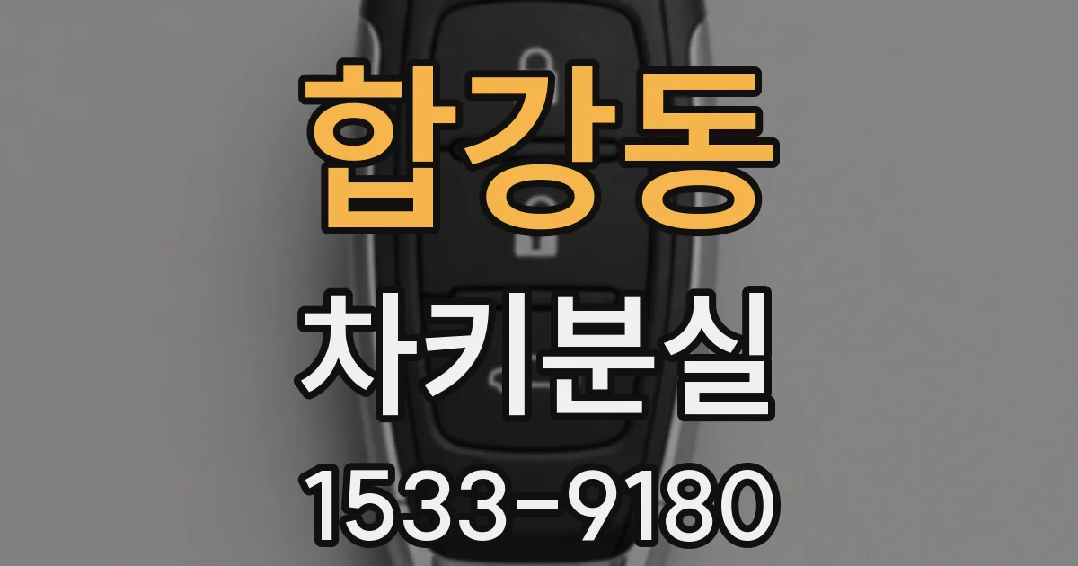 합강동 차키분실