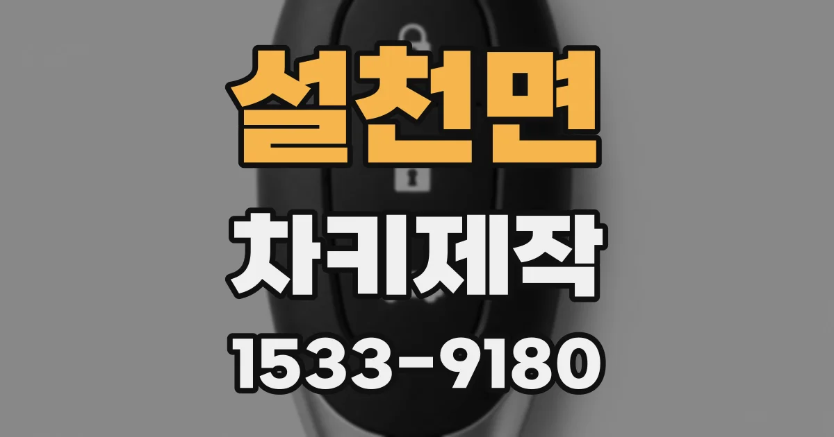 설천면 차키제작