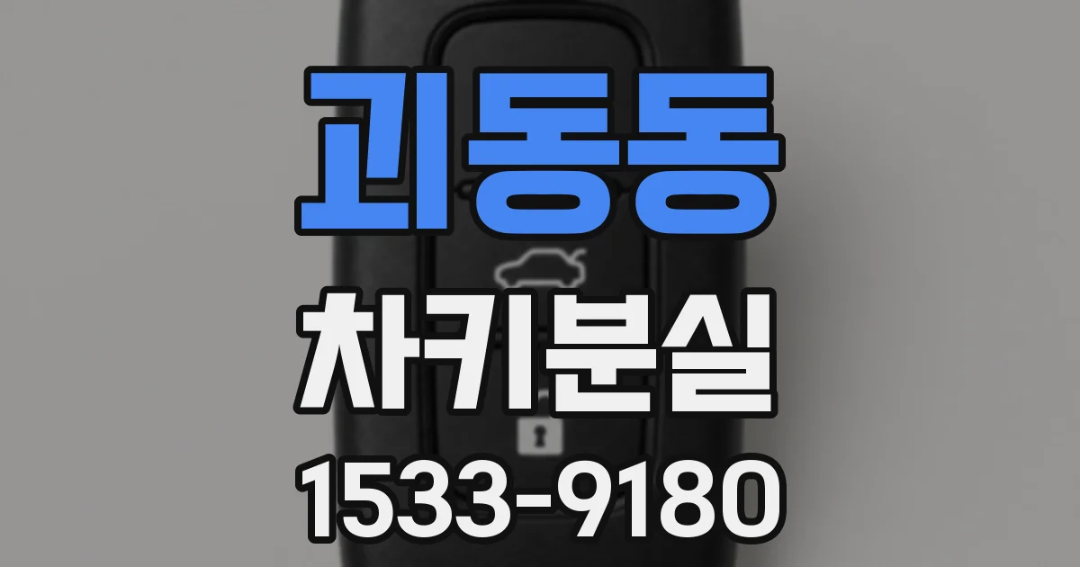 괴동동 차키분실