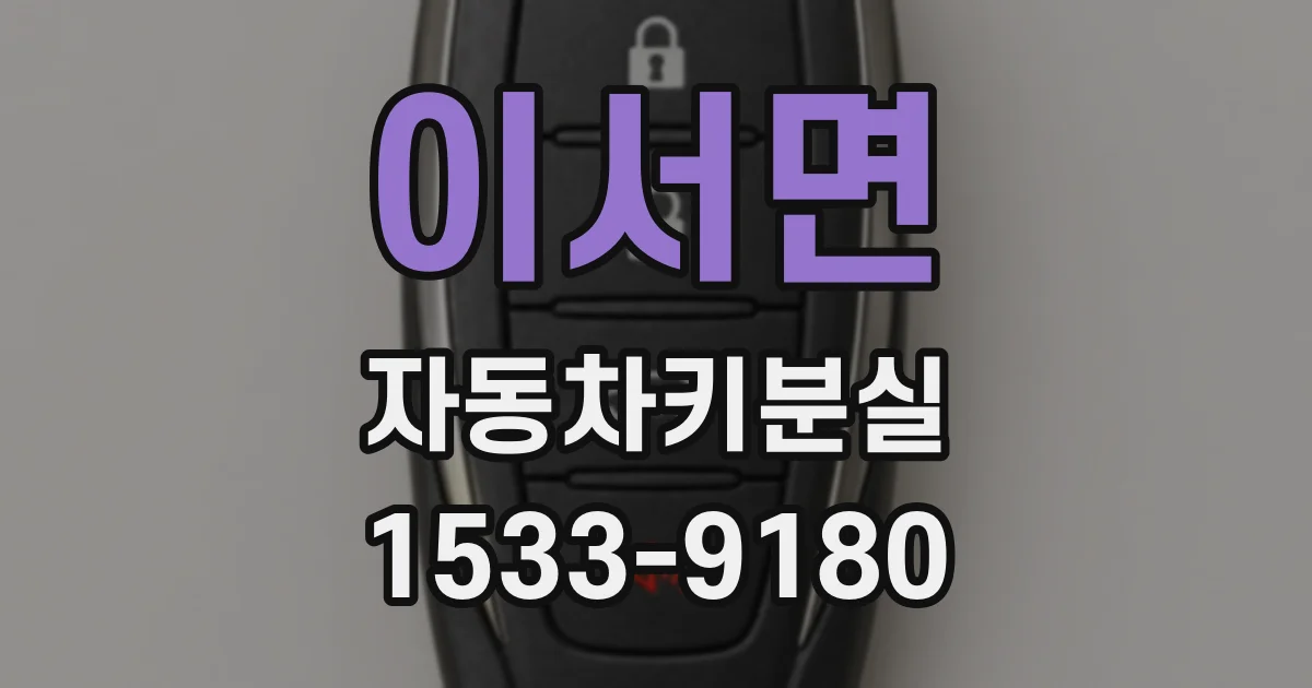 이서면 자동차키분실