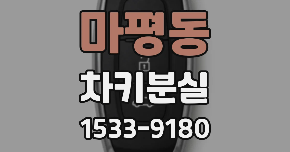 마평동 차키분실