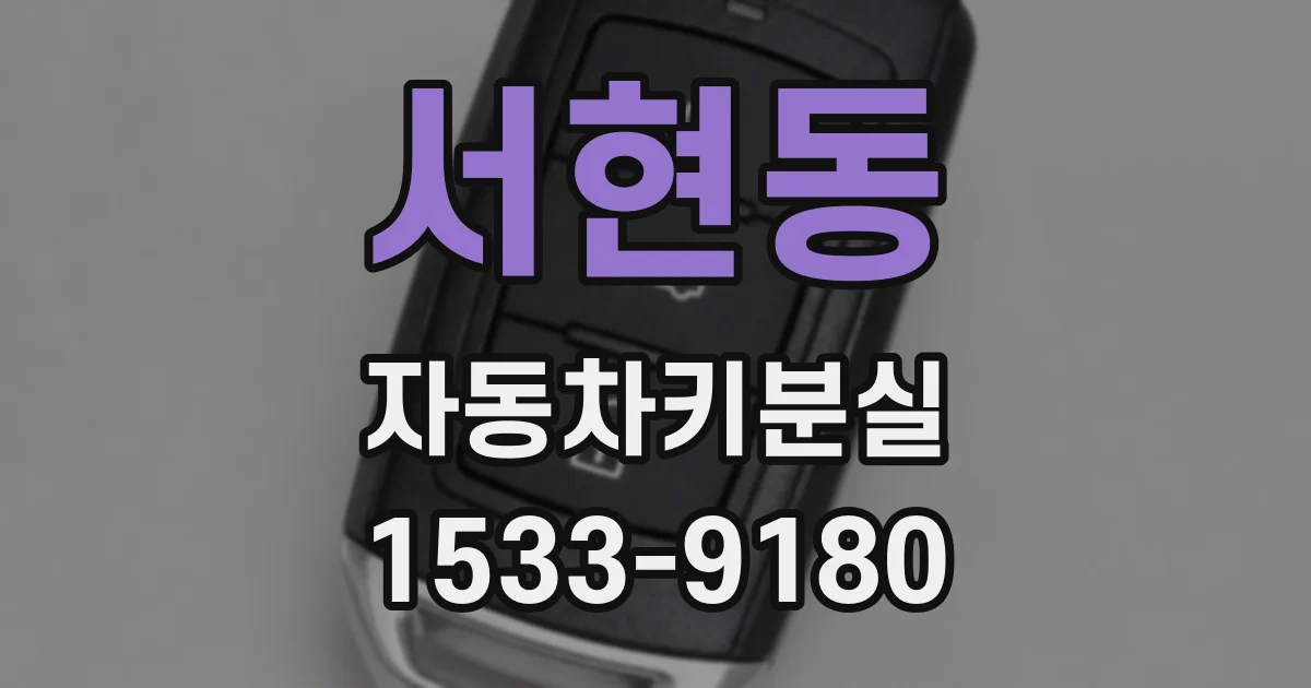 서현동 자동차키분실