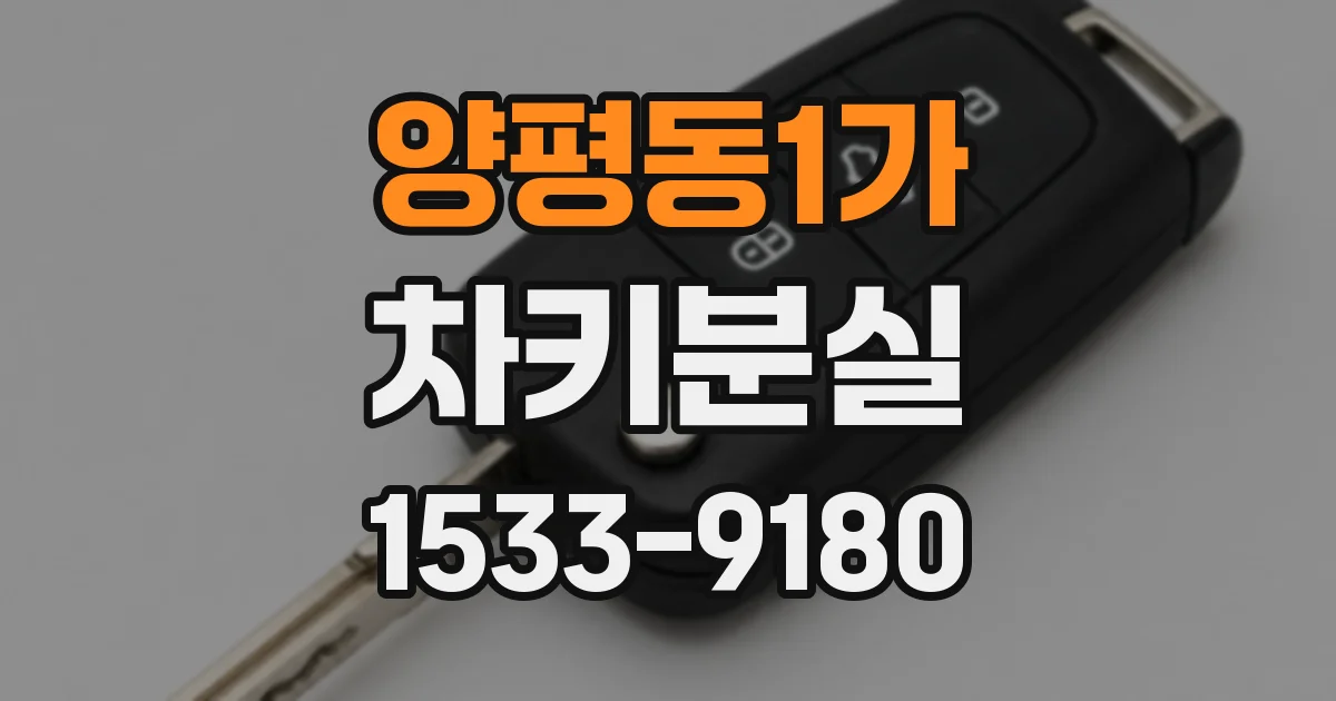 양평동1가 차키분실