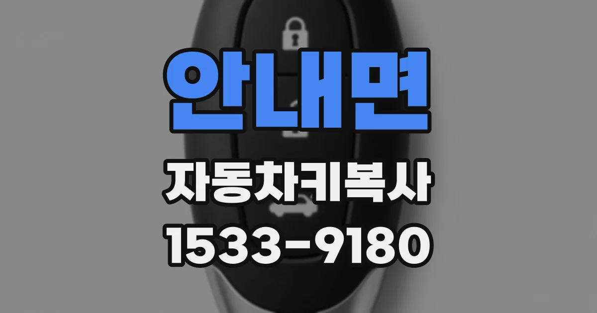 안내면 자동차키복사