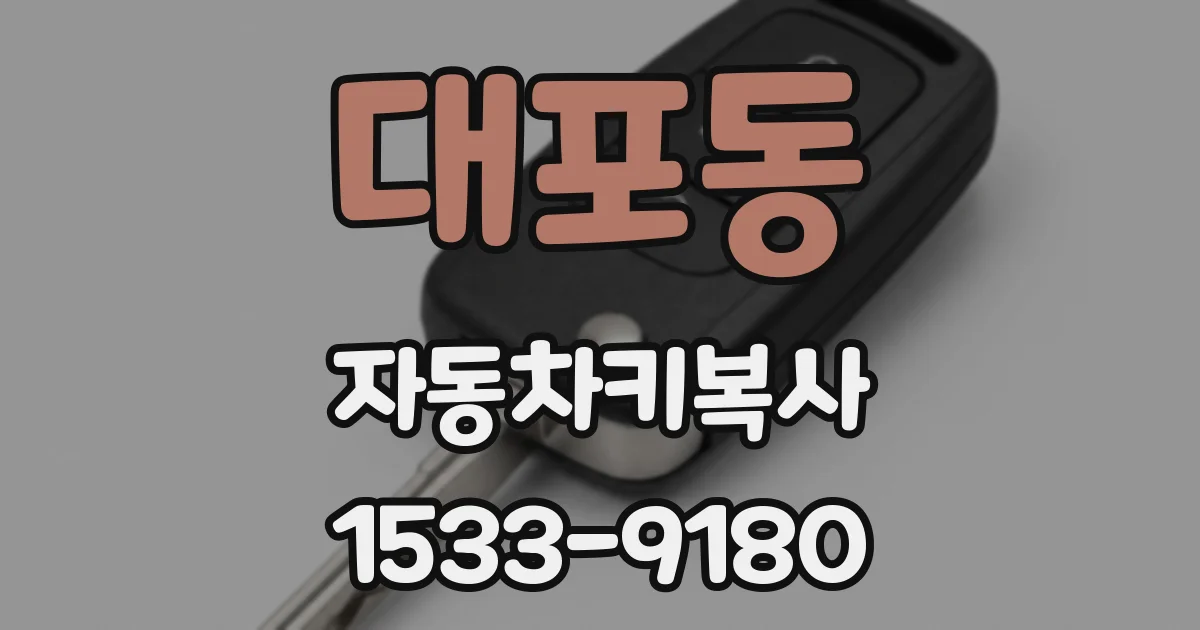 대포동 자동차키복사