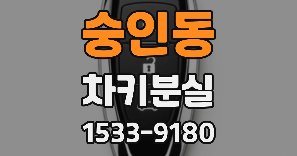 숭인동 차키분실
