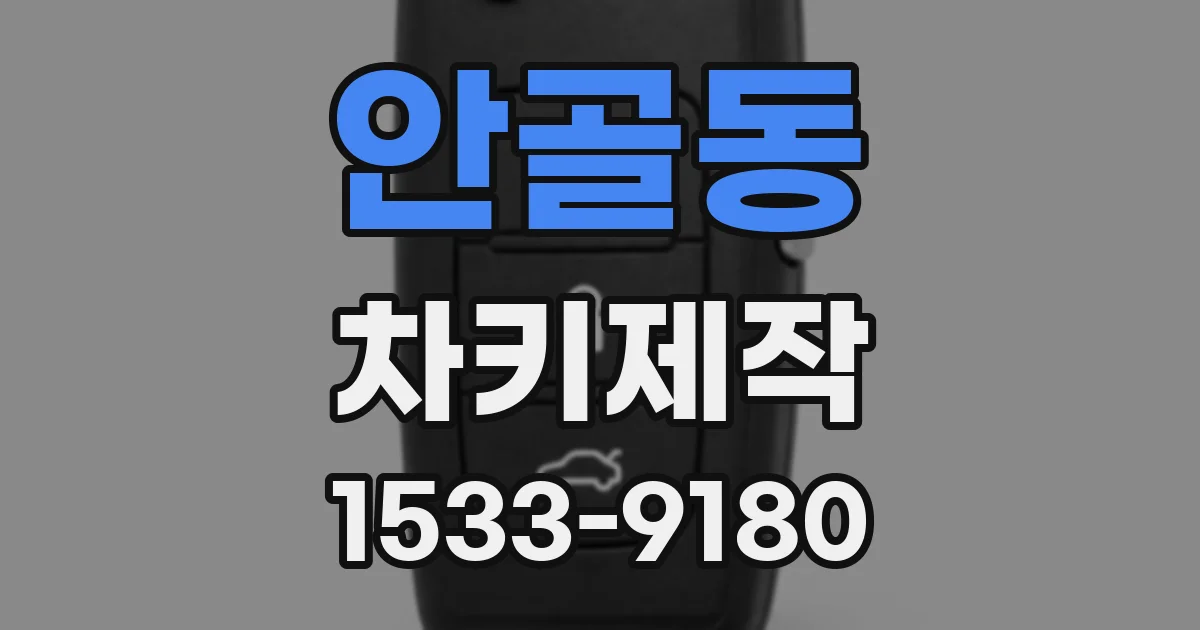 안골동 차키제작