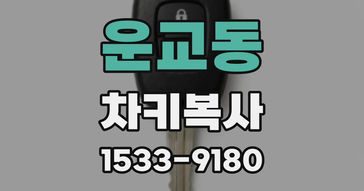 운교동 차키복사