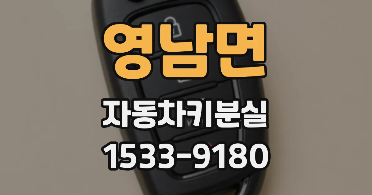 영남면 자동차키분실