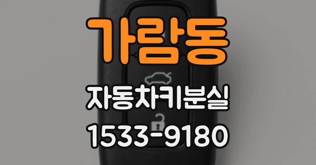 가람동 자동차키분실