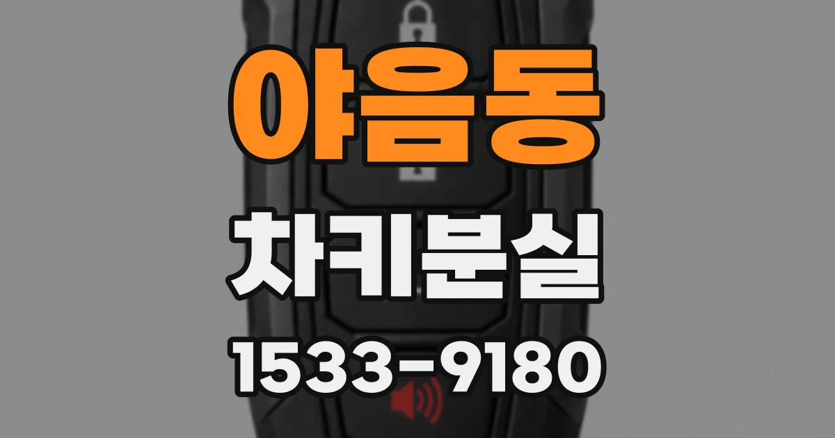 야음동 차키분실