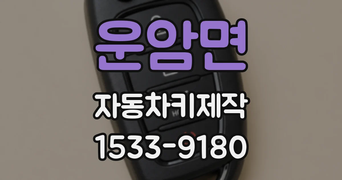 운암면 자동차키제작