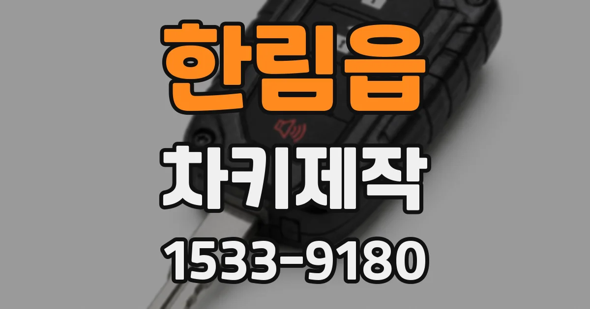 한림읍 차키제작