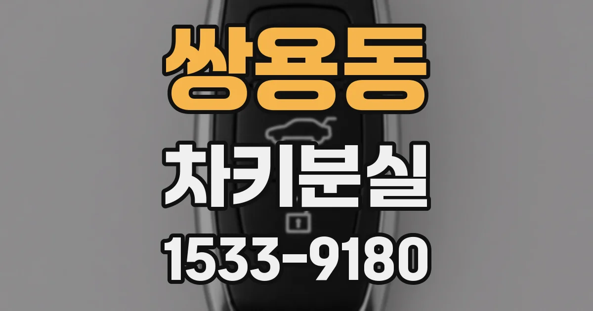 쌍용동 차키분실