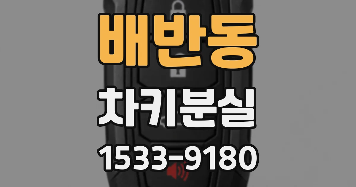 배반동 차키분실