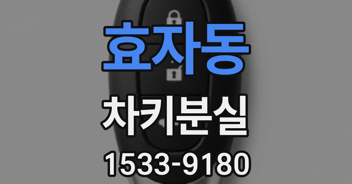 효자동 차키분실
