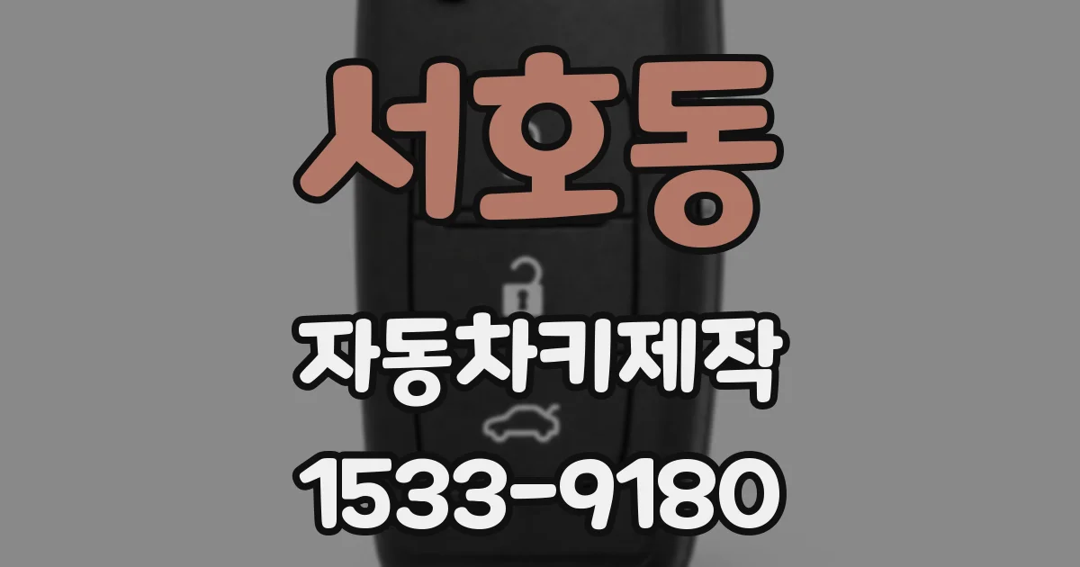 서호동 자동차키제작
