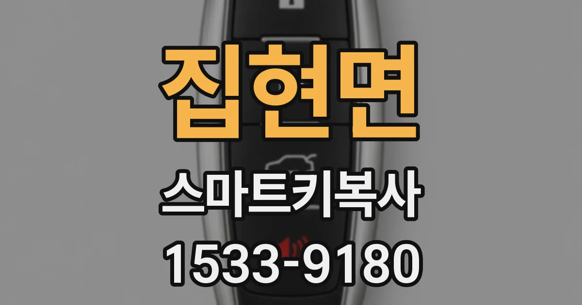 집현면 스마트키복사