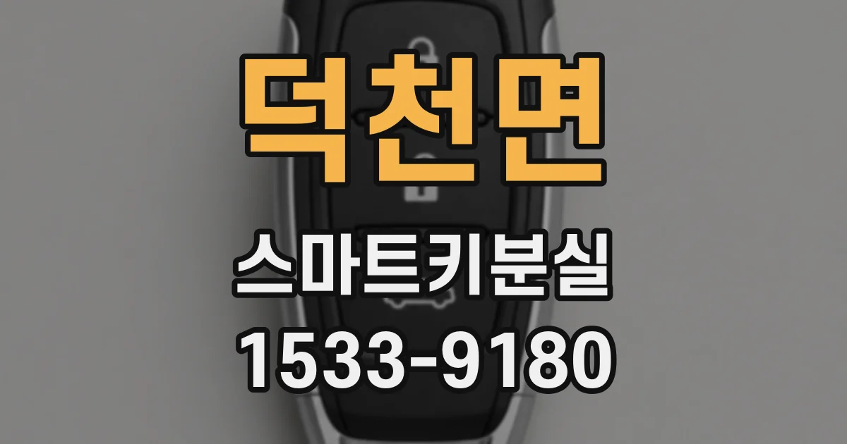 덕천면 스마트키분실