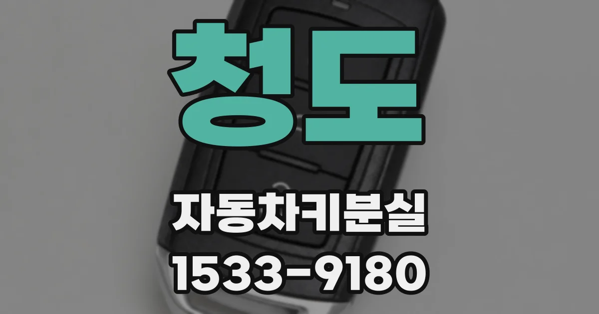 청도 자동차키분실
