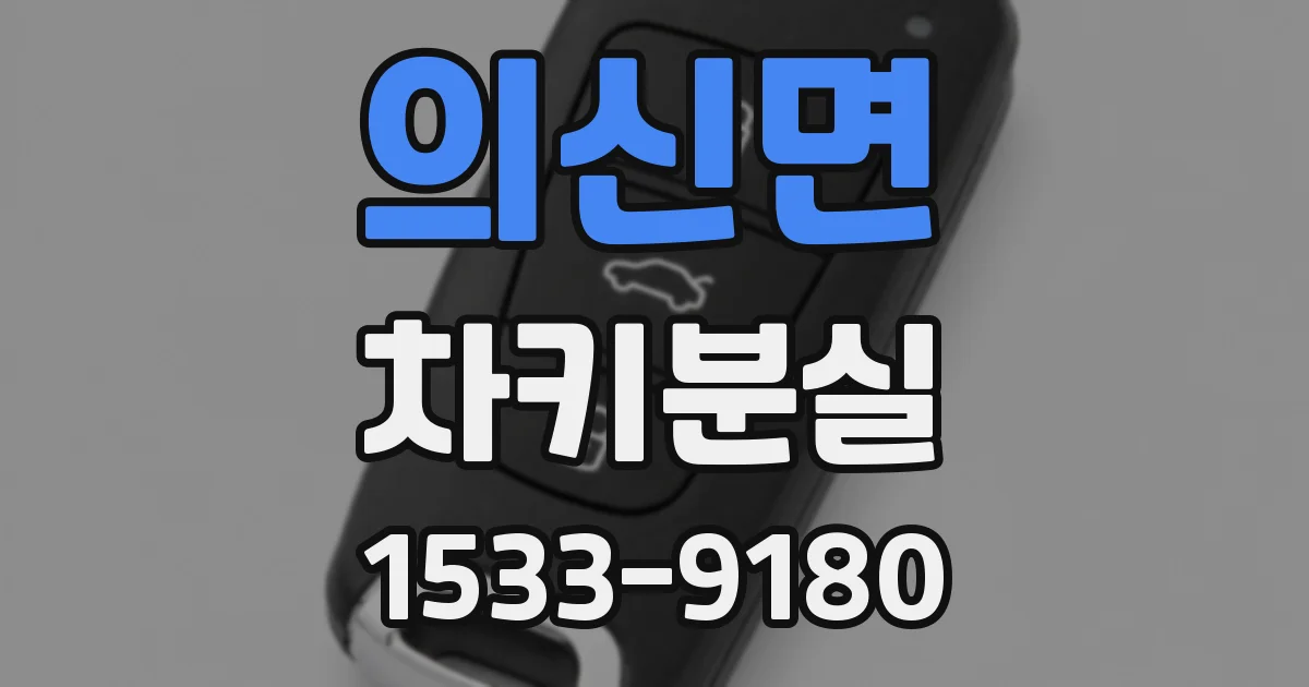 의신면 차키분실