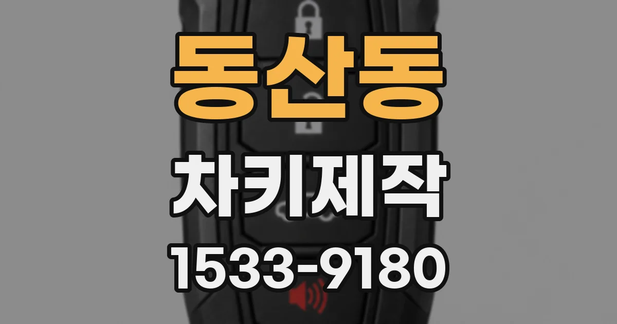동산동 차키제작