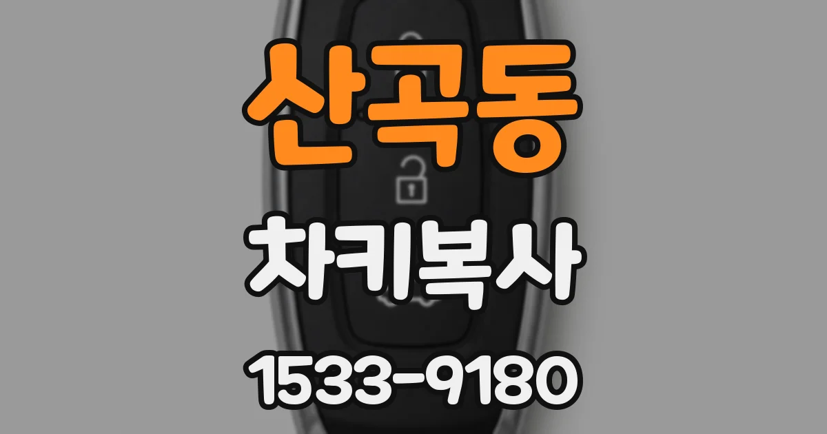 산곡동 차키복사