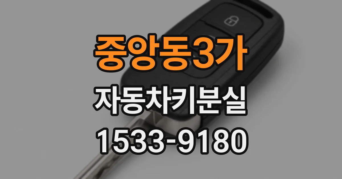 중앙동3가 자동차키분실