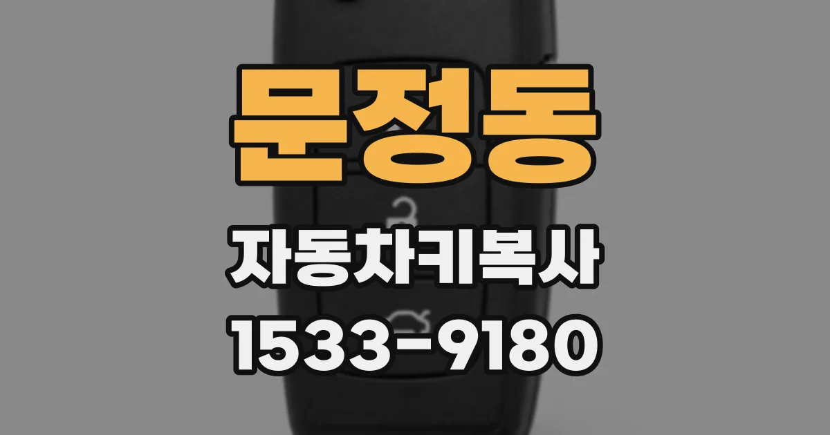 문정동 자동차키복사