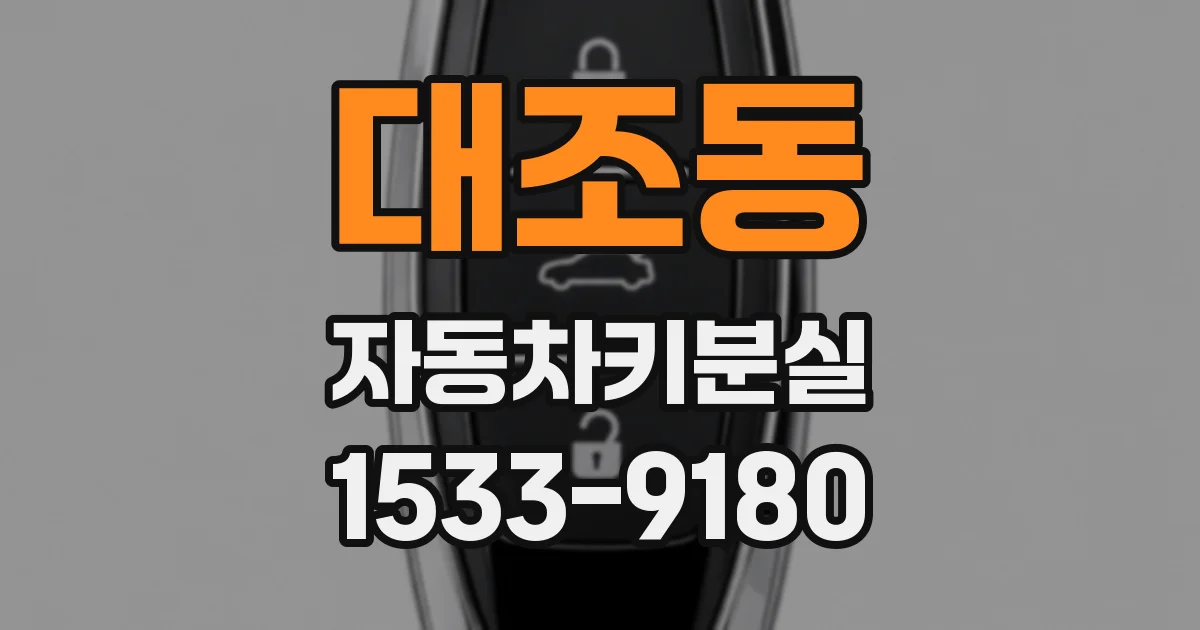 대조동 자동차키분실