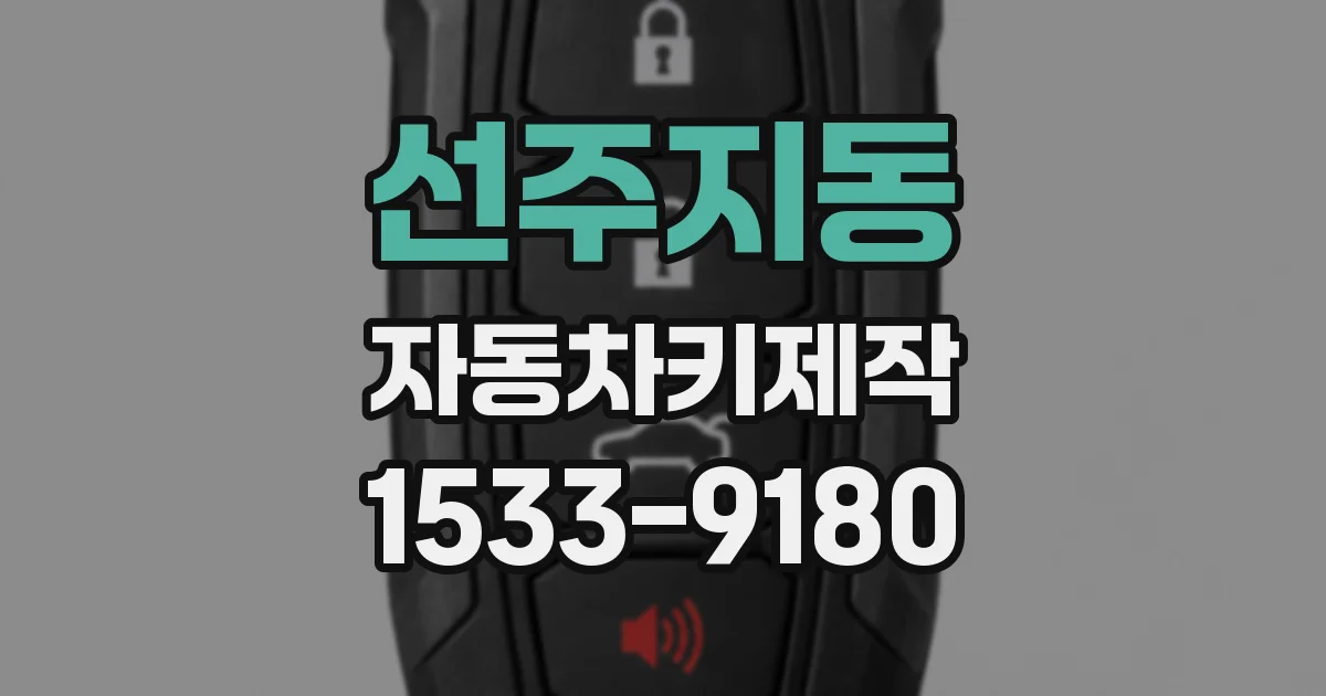 선주지동 자동차키제작