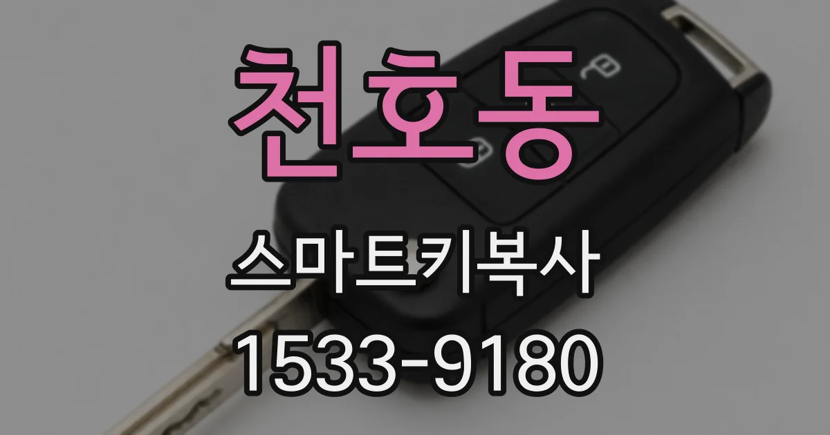 천호동 스마트키복사