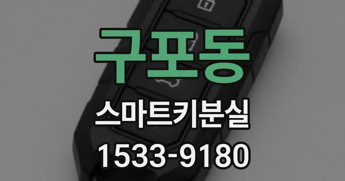 구포동 스마트키분실