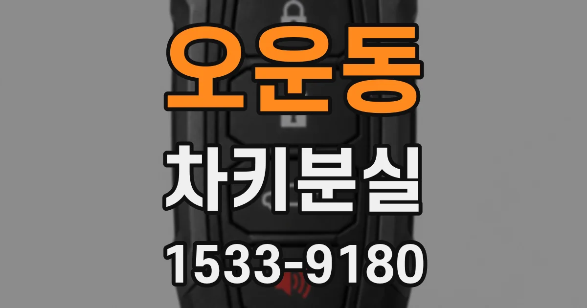 오운동 차키분실