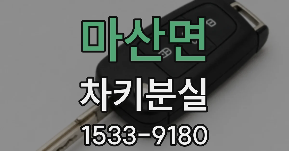 마산면 차키분실