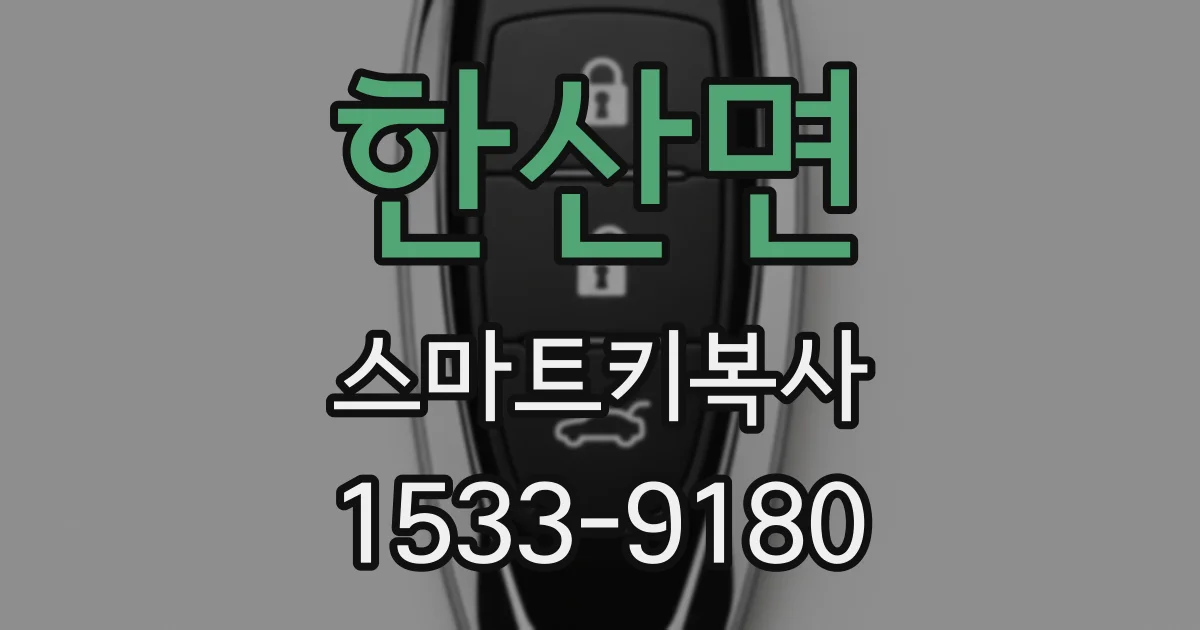한산면 스마트키복사