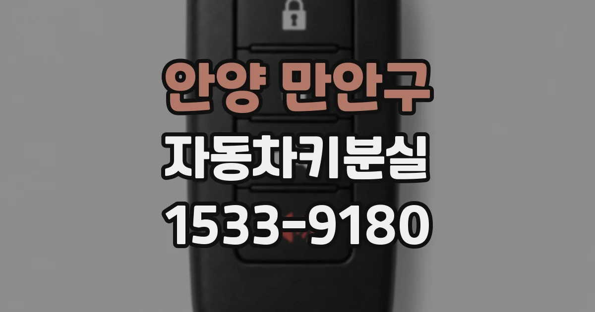 안양 만안구 자동차키분실