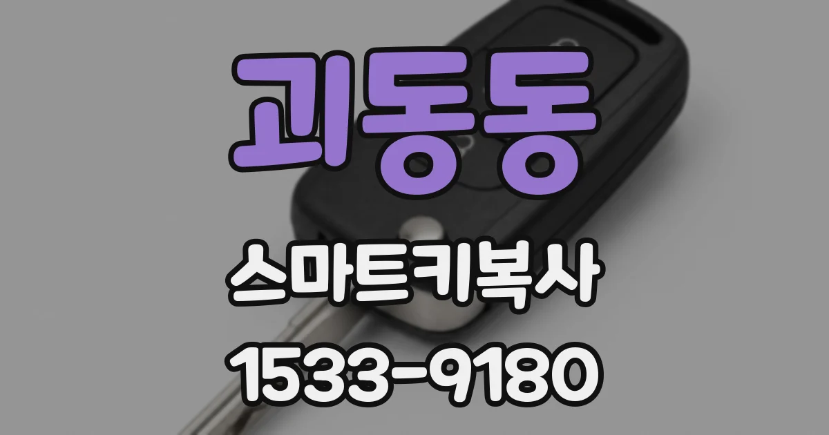 괴동동 스마트키복사