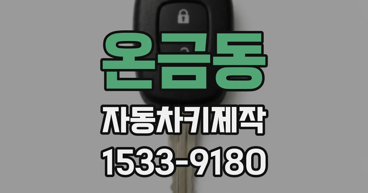 온금동 자동차키제작