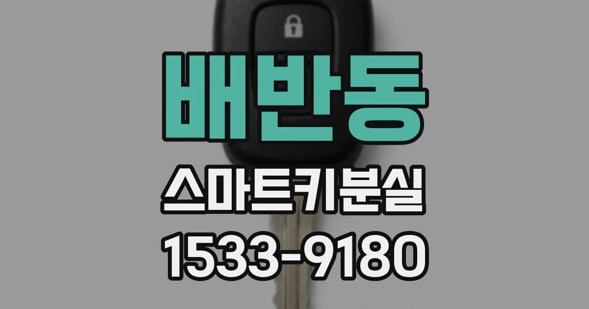 배반동 스마트키분실