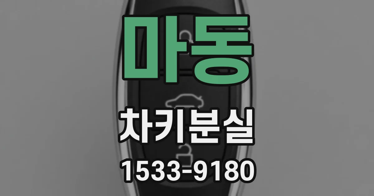 마동 차키분실