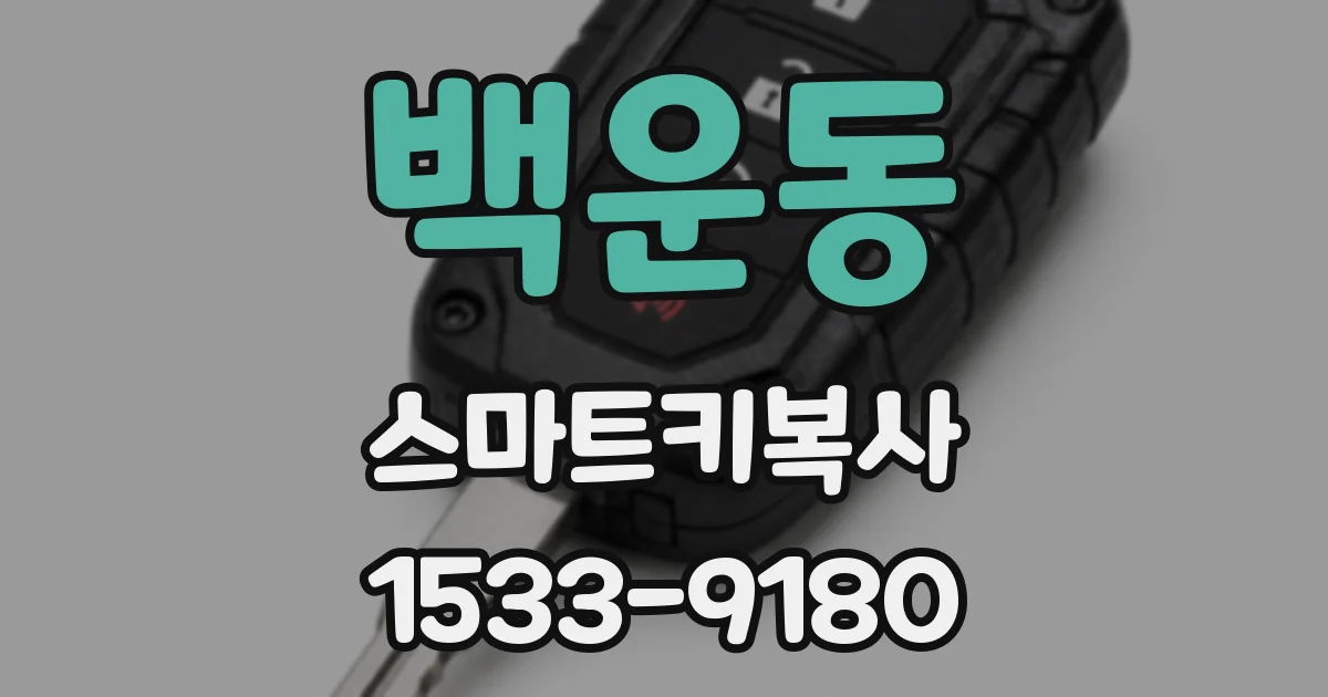 백운동 스마트키복사