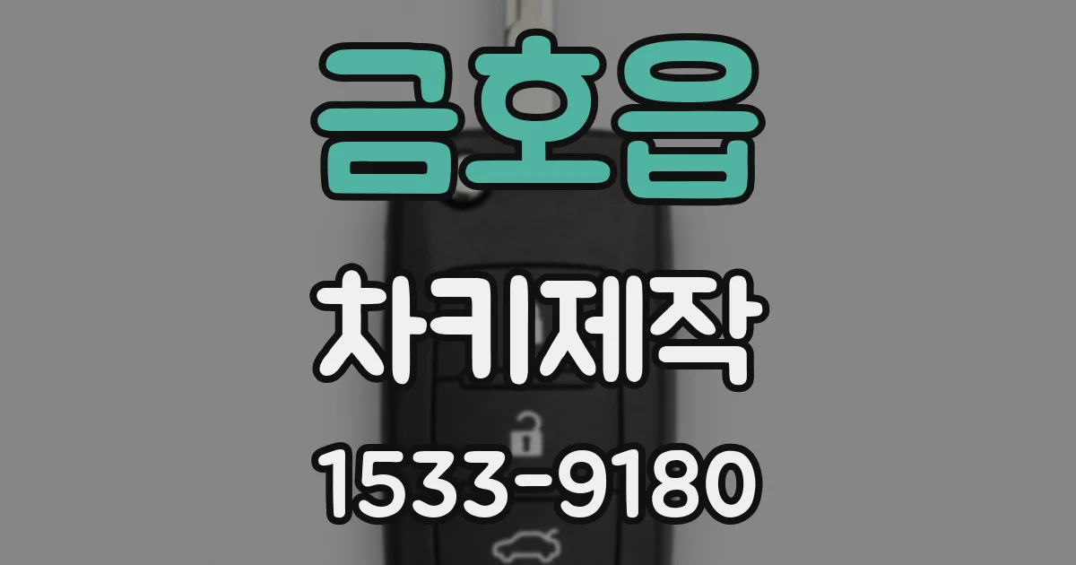 금호읍 차키제작