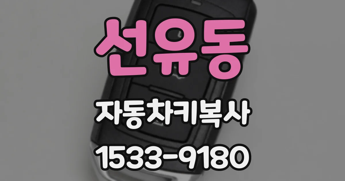 선유동 자동차키복사